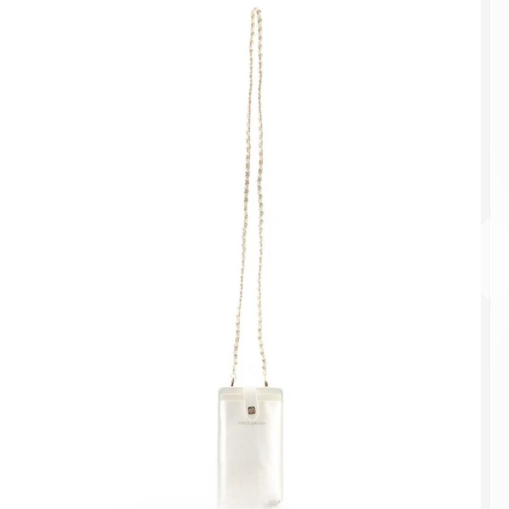 Chanel White Coco Crush Phone Case Crossbody Quilted New - Picture 5 of 5